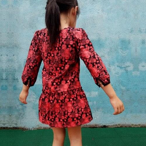 Girls long sleeve dress winter kids dress cotton childrens Christmas Dress girls winter dresses long sleeve