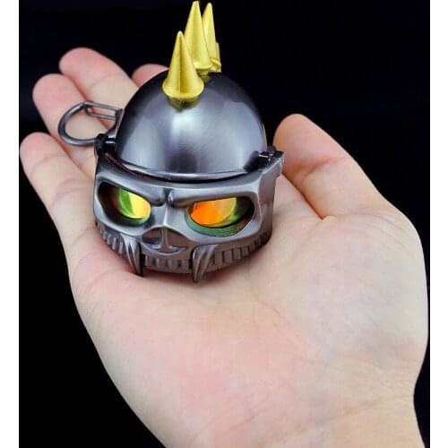 PUBG Game Playerunknowns Battlegrounds Level 3 Helmet Skull Knight Punk Style Keychain Pendant funny Toy Accessories Key ring