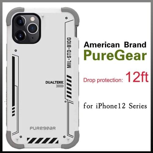 PureGear Case for iPhone 12 Pro Max Air Armor Clear Hard Case Shockproof Luxury Transparent Protection Back Cover for iPhone 12