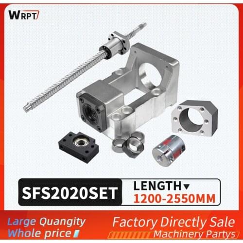 Ball screw SFU2020 + SFS nut + HM15-57 / 15-60 (cast aluminum) + BF15 + coupling XB30 * 40 + DSG20H, L = 1200MM-2550MM