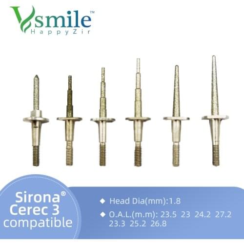Dental Sirona MCXL/Compact/CEREC3 CADCAM System Milling Bur to Mill Lithium Disilicate