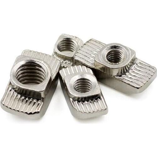 T Drop in nut for 3030 Aluminum Profile Hammer Nut Carbon Steel Nickel Plated Aluminum Profile T Nut