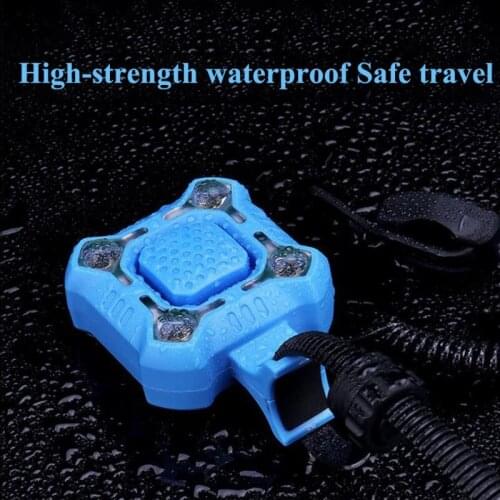 Bike 4 Lamp Bell Cycling Light 1200mAh Electric Horn Waterproof USB Charging Loud Alarm Security Bicycle Warning Tool