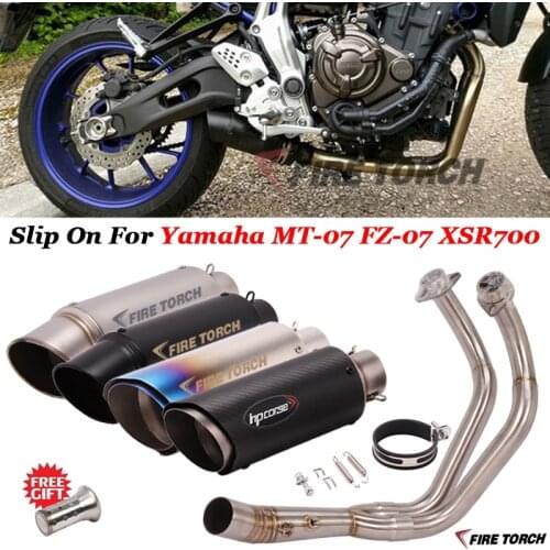 FIRE TORCH-MT07 FZ07 motorcycle Exhaust Full system FOR Yamaha MT-07 FZ-07 Tracer 2014-2019 with Muffler XSR700 2016-2019