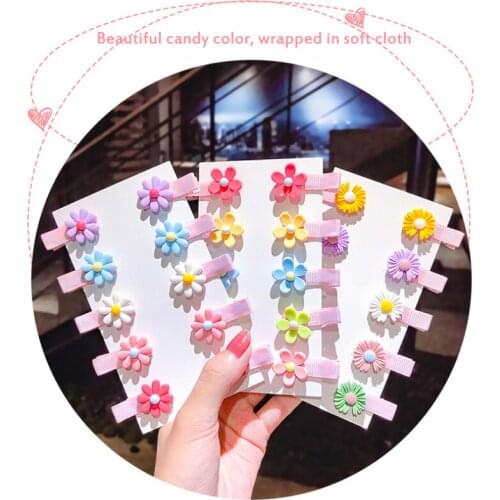 10 Pcs Girls Hairclip Cute Color Cartoon Head Jewelry Lovely Clip Barrettes Hair Accessories Children Baby Clip Fashion Gifts