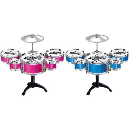 1Set Children’s Mini Jazz Drum Set Kids Musical Educational Instrument Toy with Stick New