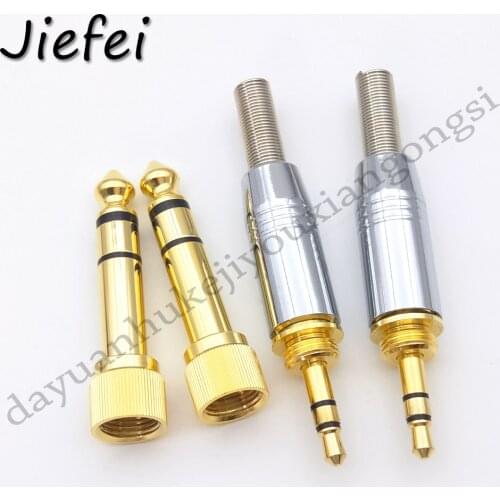 1 Pcs New 6.35mm 1/4" Male To 3.5mm 1/8" Female Connector Converter 6.35 to 3.5 Jack HiFi Headphone Audio Adapter Plug