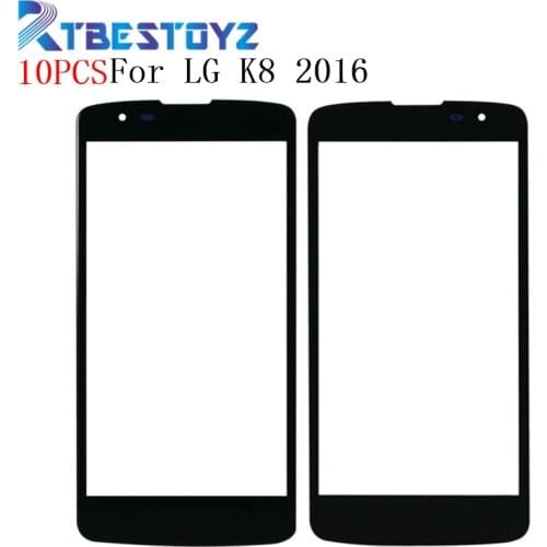10PCS/Lot For LG K8 LTE 2016 Phoenix 2 K350N K350 Front Glass 5.0" Touch Screen LCD Outer Panel Lens Cover Replacement Part