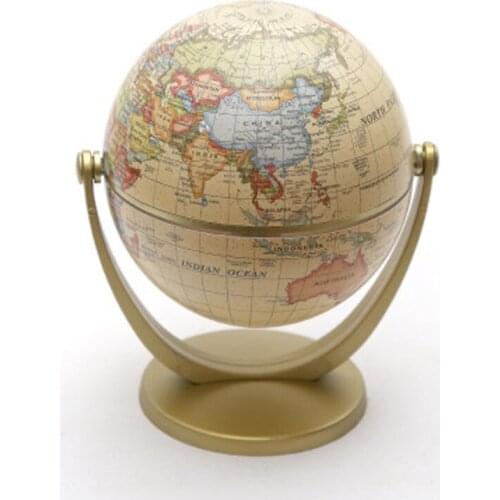 2019 Plastic yellow Terrestrial Globe World Globe Fashion Home Decoration Gift For Kids Study decoration, Christmas gifts