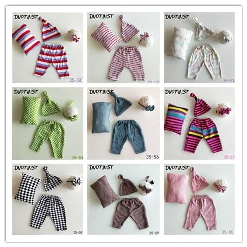 DVOTINST Newborn Baby Photography Props Hat+Pants+Headwear+Pillow 4pcs Fotografia Accessories Infant Toddler Studio Shoot Photo
