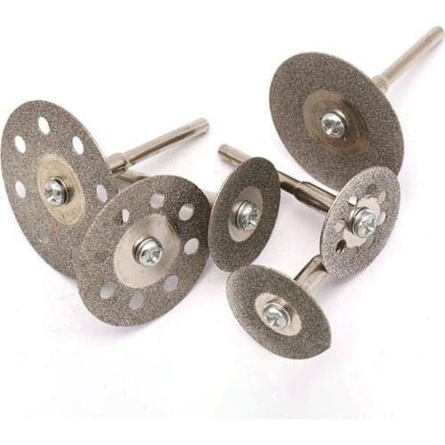 10Pcs Mini Emery Saw Blade Cutting Disc Stone Glass Cutter Rotating Drill Tool