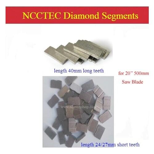 NCCTEC Diamond segments teeth tooth heads for Diameter 20'' inch 500mm saw blade cutting disc disk wheel plate FREE SHIPPING
