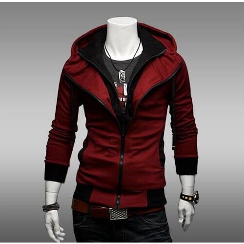 Assorted Colors Slim Hooded Outerwear Men British style New Zipper Mens Hoodies Sweatshirts 2016 Fashion Joggers tracksuit