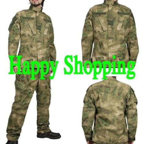 BDU FG A-TACS Camouflage Military Combat Training Uniform sets Clothing + Pants Free shipping