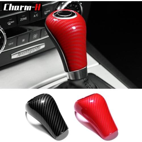 Carbon Fiber Gear Shift Knob Cover for Mercedes-Benz W204 W212 W169 W203 W211 W463 W218 W219 X204 a C E G CLS GLK Class