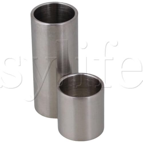2 Size Cylinder Stainless Steel Guitar String Slides Slide