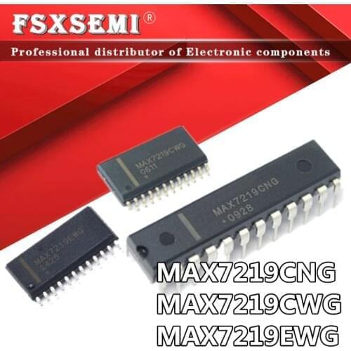 50pcs MAX7219CNG DIP-24 MAX7219CWG MAX7219EWG MAX7219 SOP-24 LED Display Drivers IC