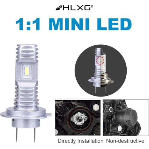 HLXG H4 Mini LED H7 H11 Car Headlight Bulb 9005 9006 HB3 HB4 H8 H9 6000K White 320% Brighter 12000lm Fog Lights Accessories 12V