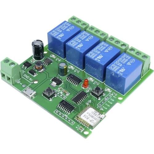 4 Channel WIFI Relay Switch Control Momentary Inching Relay Self-Lock Switch Module for DIY Smart Remote Control