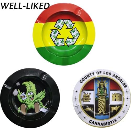 Creative Metal Ashtray Tray Home Party Bar Decoration Ash Holder For Gift Cigarette Smoking Accessories Gadgets Portable Ashtray