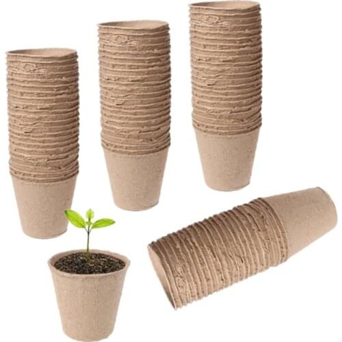 6cm 8cm Environmental protection Garden Round Peat Pots Plant Seedling Starters Cups Nursery Herb Seed Tray Planting Tools