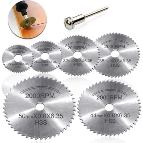 Metal HSS Circular Saw Blade Rotary Tool High Speed Steel Woodworking Cutting Wood Cutting Discs Drill Mandrel Cutoff