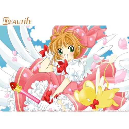 Hot Sale Custom Card Captor Sakura Poster Home Decoration Fashion Silk Fabric Wall Poster Custom Poster