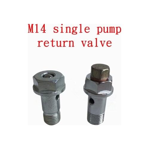 M14 single pump return valve return screw M14 overflow valve oil pump hollow spring screw T0179