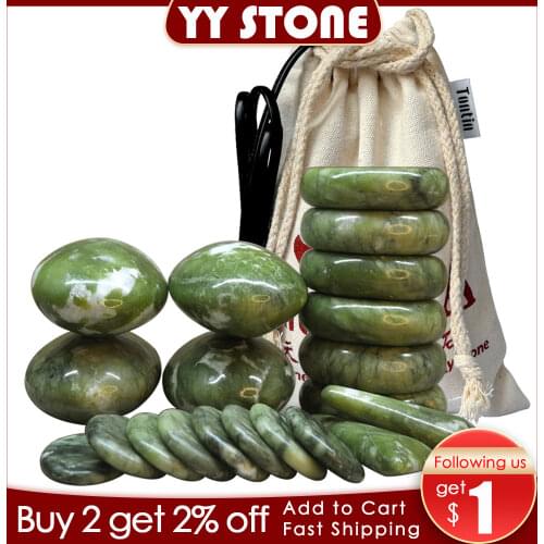 Tontin Jade glaze therapy hot stone massage Set massager back massageador Health Care stones for massage spine basalt stone spa