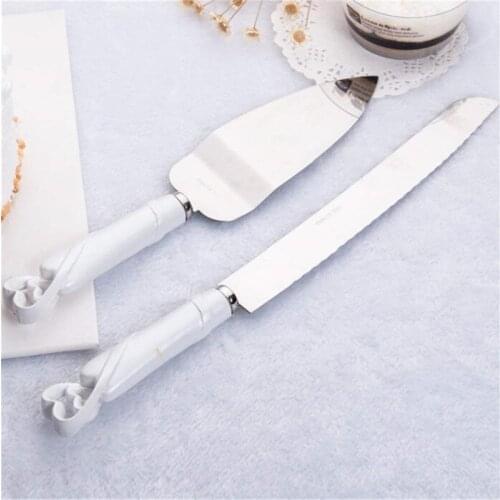 2pcs Cake Knife Serving Set Wedding Decoration Cake Knife & Shovel Birthday Gift Christmas Party Tool in Box