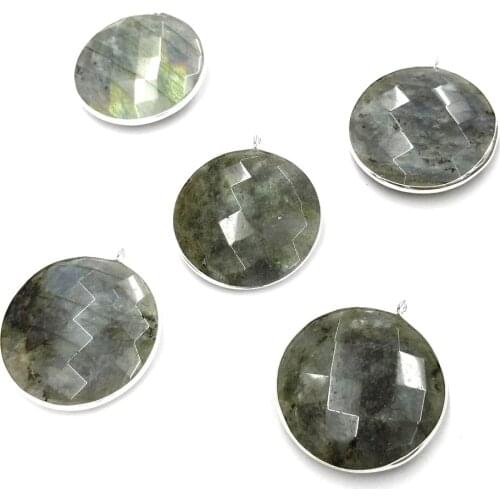 Natural Stone Flash Labradorite Pendant Exquisite charms for Jewelry Making DIY Necklaces Accessories Reiki Healing Gift