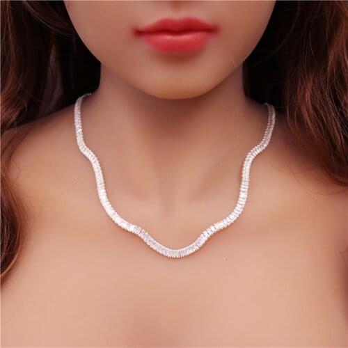 Bling Zircon Necklace Luxury Jewelry Accessories Christmas Valentines Party Gifts 2021 New Design Silver Color Crystal Jewelry