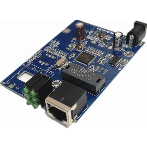 Plexda 10/100/1000M Fiber media converter 10/100/1000Base-TX to 1000Base-FX PCBA board (FMC-GE8334)