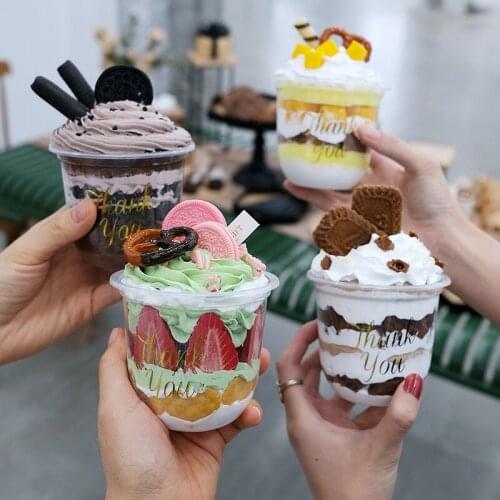 Fake Cake Model U-Shaped Simulation Bobo Cup Decoration реквизит для фотосъемки Artificial Food Photography Prop Cabinet Display