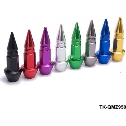 Car Auto Bike Spike Shape Tire Dustproof Wheel Stem Wheel Rim Valve Caps 4Pcs/Set TK-QMZ950-ALBZ