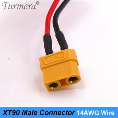 XT90 Male Connector Plug with Silicon 14AWG Wire for 18650 Battery Connector Wire about 15cm Length