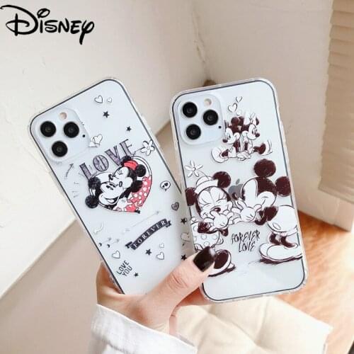 DISNEY 2021 Mickey Silicone Case for IPhone 11 Pro Xs Max FOR IPhone 12 12PRO 12PROMAX Official Liquid Silicon 360 Full Cover