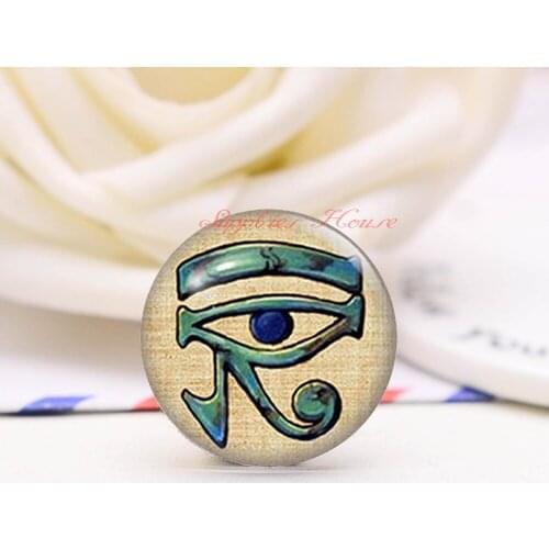 Handmade Round Eye photo glass Cabochons, Jewelry Finding Cameo Pendant Settings, (F006-271)