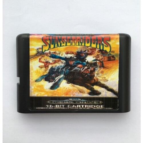 Sunsetriders EU/JAP Shell for 16 bit Game Card for Genesis System for Sega Mega Drive