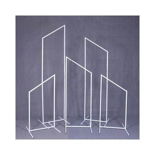 Wedding new sharp geometric screen stage display oblique three-dimensional wedding decoration background iron arch props