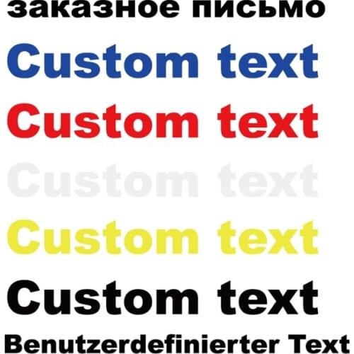Custom Text Decals for car sticker Rear Windshield Motorbike Stickers Support for National Languages Reflective sticker
