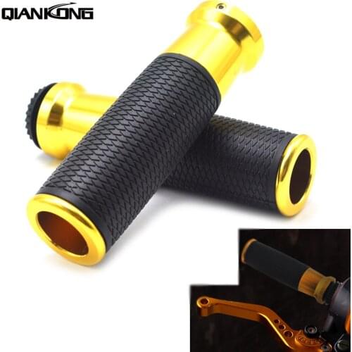 Universal Motorbike Hand Grips 7/8" Motorcycle CNC Aluminum Grips Gel Rubber Handle Handlebar For 125 250 390 690 990