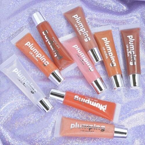 Moisturizing Gloss Plumping Lip Gloss Lip Plumper Makeup Glitter Nutritious Liquid Lipstick Cherry Mineral Oil Clear Lip Gloss