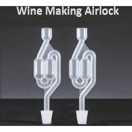 Twin Bubble Airlock for Wine Making and Beer Making