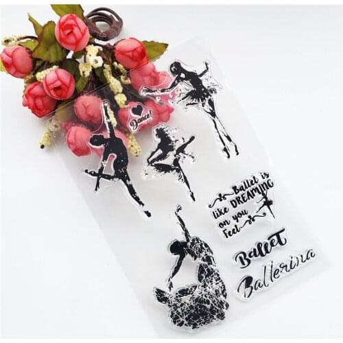 11*16CM Dancing Girl Transparent Clear Stamp Silicone Stamp/Seal DIY Scrapbooking/Photo Album Easter Stamp Sheets