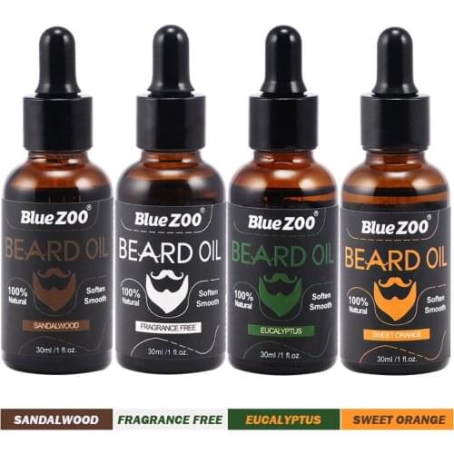 30ml Natural Organic Moustache Oil Men Beard Oil Conditioner Healthy Beard Styling Aftershave Leave-In Conditioner Beard Care