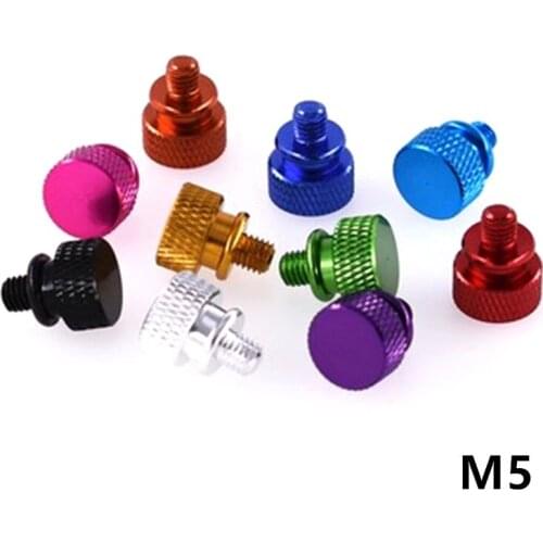 5PCS M5 Colored Aluminum Alloy Set Screw Screw Bolt for Car License Plate Frame Aircraft Model