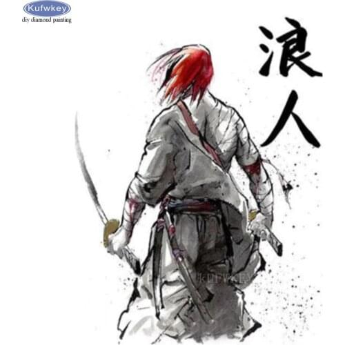 5D Diamond Painting Japanese Samurai Diamond Embroidery Cross Stitch Kits Full Square Drill Mosaic Rhinestones New Home Decor