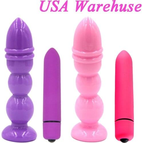 Anal Bullet Clitoris Stimulation Anal Beads Anus Dildo Sex Toy Butt Plug Bullet Vibrator For Women Men Gay Prostate Massager