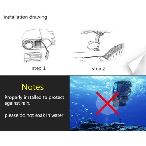 Bicycle Lock Wireless Alarm Lock Bicycle Bike Security System With Remote Control Anti-Theft